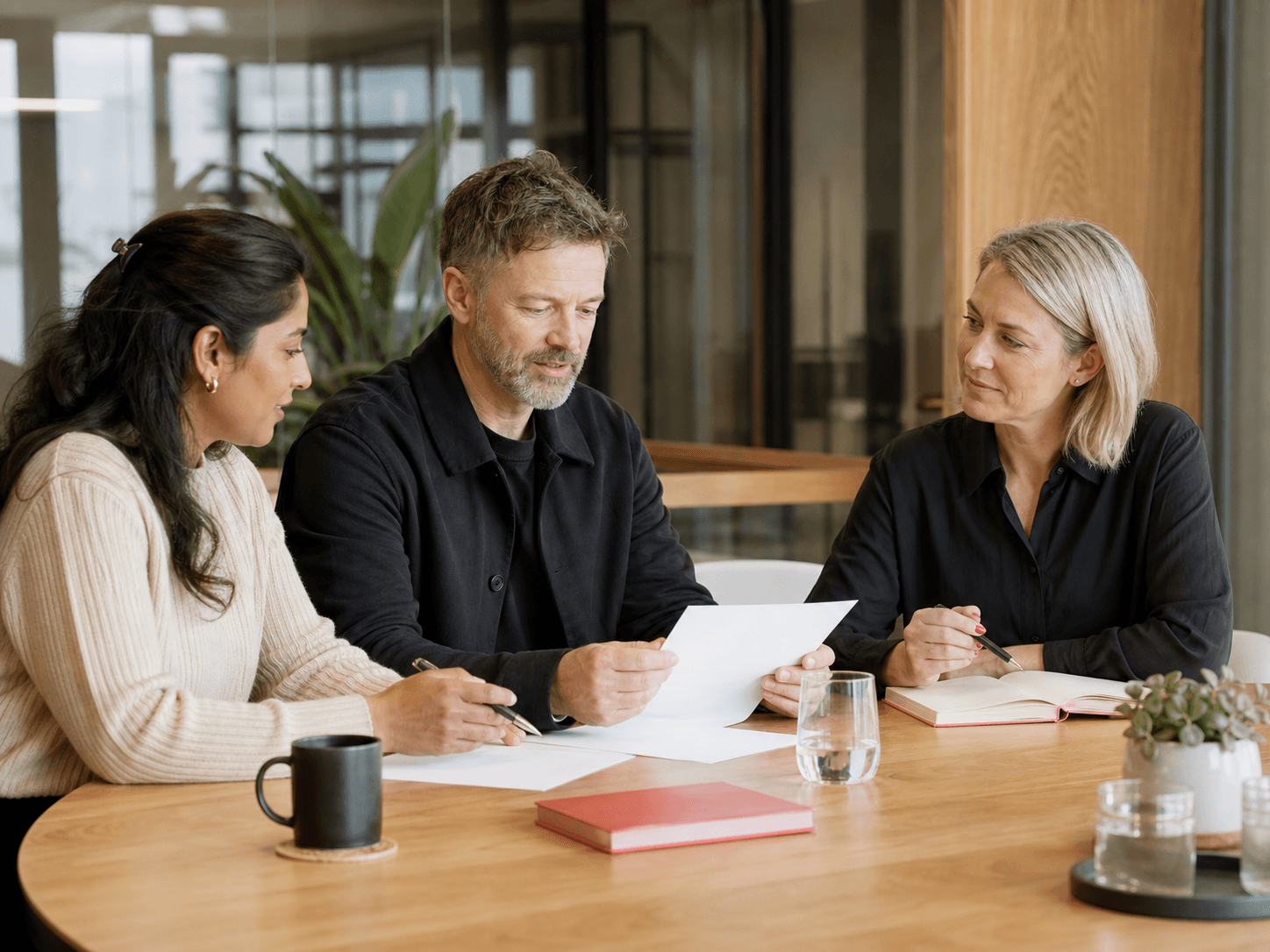 A hiring team planning an opportunity together